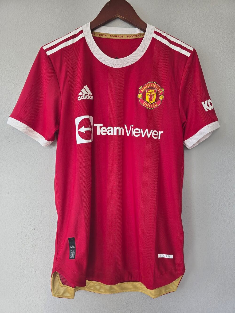 Adidas Manchester United 2021-22 Authentic HEAT.RDY Jersey Men S H31090 Player
